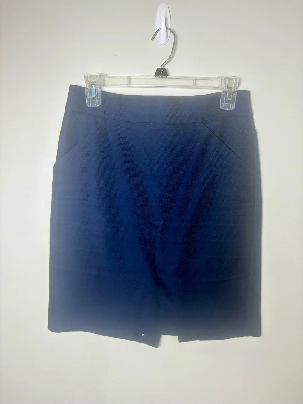 J. Crew Dark Navy Tailored Pencil Skirt